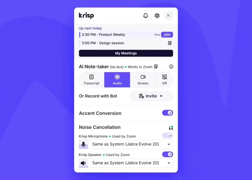 英语印度口音太重不用愁：初创公司 Krisp 推出 AI 转换，一键变为地道美式