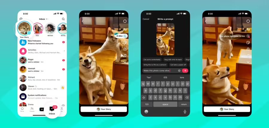 TikTok 上线图生视频 AI 功能：可生成富有运动感、氛围感的创意内容