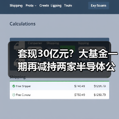 套现30亿元？大基金一期再减持两家半导体公司