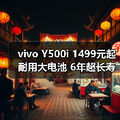 vivo Y500i 1499元起 耐用大电池 6年超长寿命