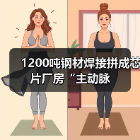 1200吨钢材焊接拼成芯片厂房“主动脉（图4）