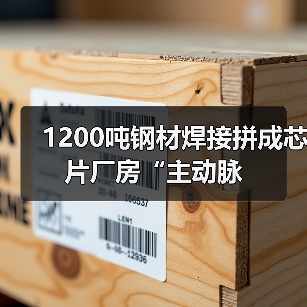1200吨钢材焊接拼成芯片厂房“主动脉