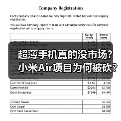 超薄手机真的没市场？小米Air项目为何被砍？（图2）