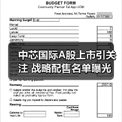 中芯国际A股上市引关注 战略配售名单曝光(图4) 中芯国际A股上市引关注 战略配售名单曝光(图4)