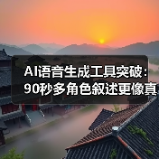AI语音生成工具突破：90秒多角色叙述更像真人
