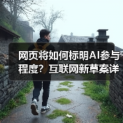 网页将如何标明AI参与程度？互联网新草案详解