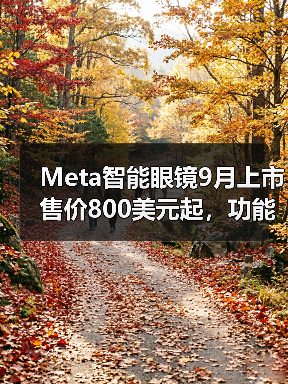 Meta智能眼镜9月上市售价800美元起,功能如何?(图2) Meta智能眼镜9月上市售价800美元起,功能如何?(图2)
