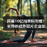 招募10亿闯关科创板!半导体硅外延片企业如何布局未来(图1) 招募10亿闯关科创板!半导体硅外延片企业如何布局未来(图1)