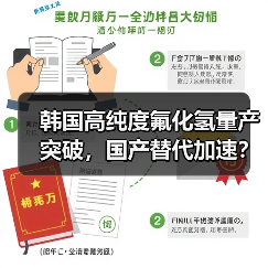 韩国高纯度氟化氢量产突破,国产替代加速?(图2) 韩国高纯度氟化氢量产突破,国产替代加速?(图2)