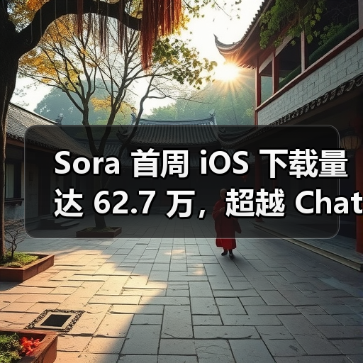 Sora 首周 iOS 下载量达 62.7 万,超越 ChatGPT 首发成绩(图4) Sora 首周 iOS 下载量达 62.7 万,超越 ChatGPT 首发成绩(图4)