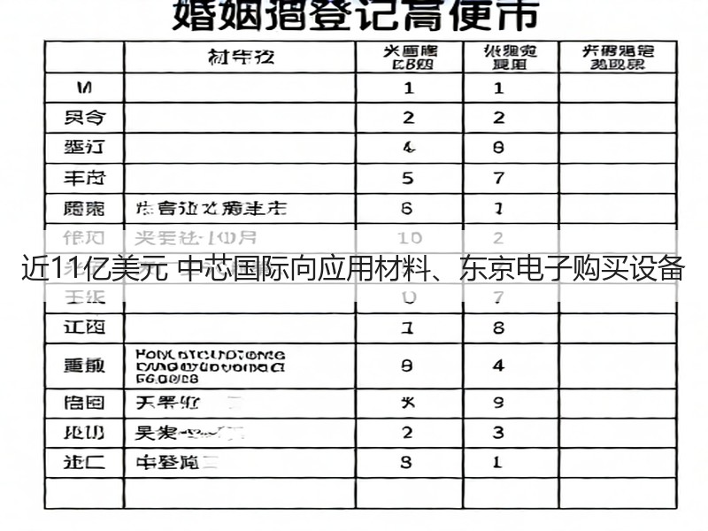 近11亿美元 中芯国际向应用材料、东京电子购买设备