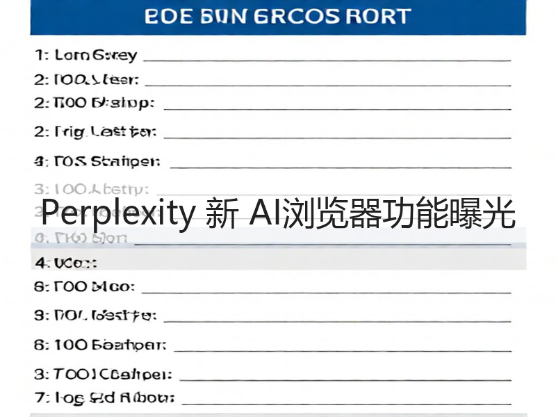Perplexity 新 AI浏览器功能曝光