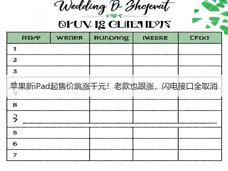 苹果新iPad起售价跳涨千元！老款也跟涨，闪电接口全取消