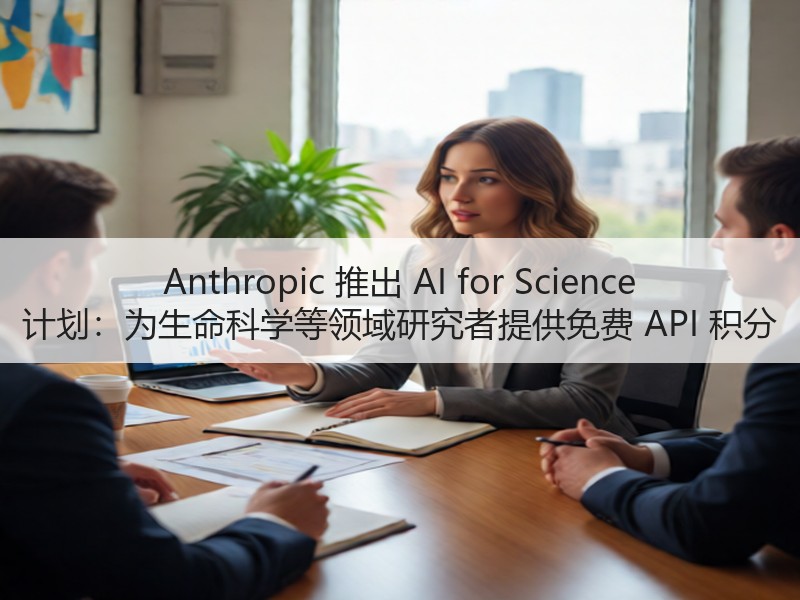 Anthropic 推出 AI for Science 计划：为生命科学等领域研究者提供免费 API 积分