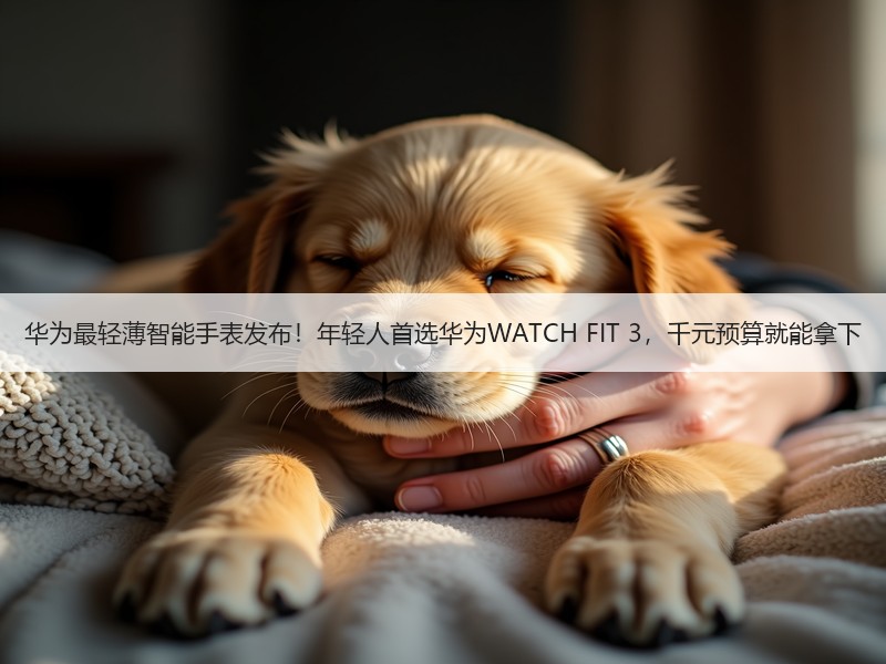 华为最轻薄智能手表发布！年轻人首选华为WATCH FIT 3，千元预算就能拿下