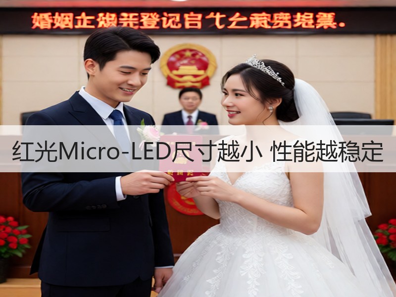 红光Micro-LED尺寸越小 性能越稳定