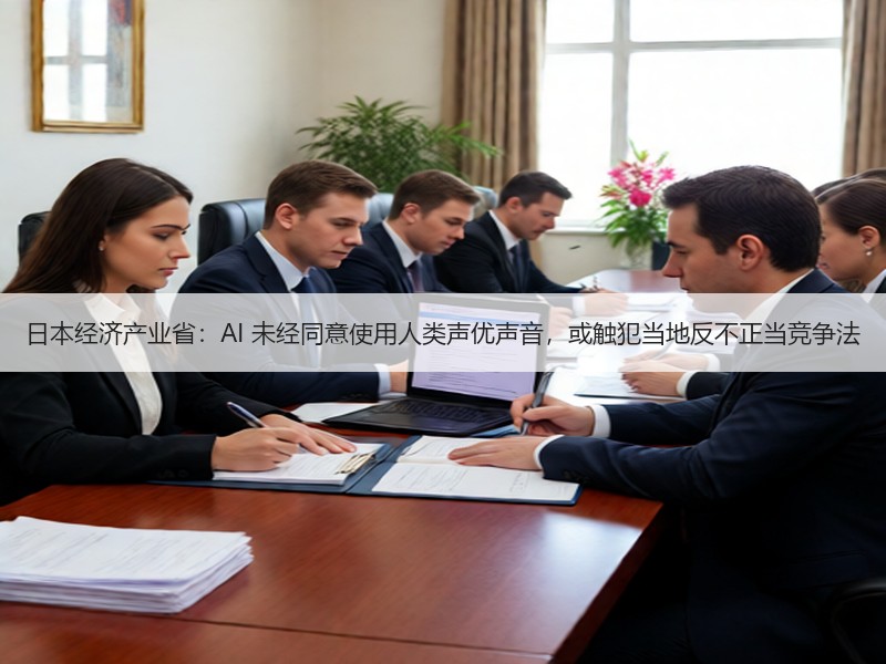 日本经济产业省：AI 未经同意使用人类声优声音，或触犯当地反不正当竞争法