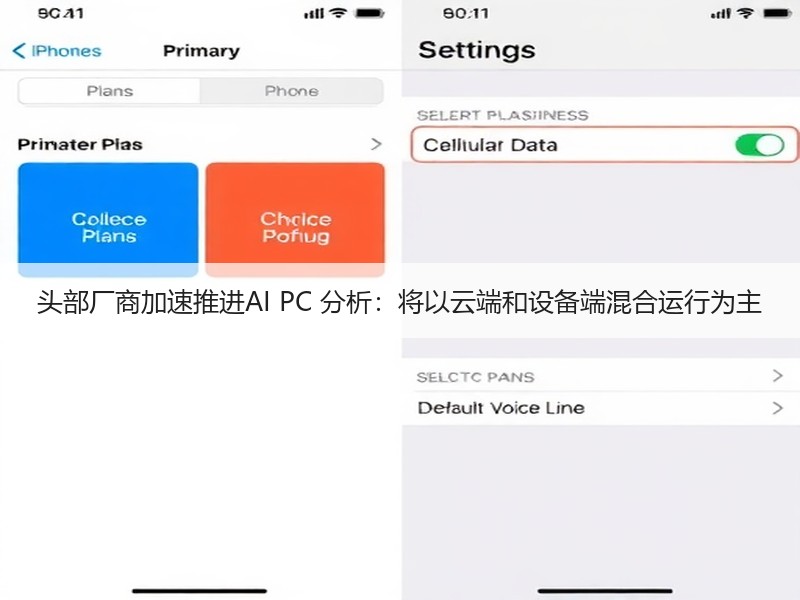 头部厂商加速推进AI PC 分析：将以云端和设备端混合运行为主