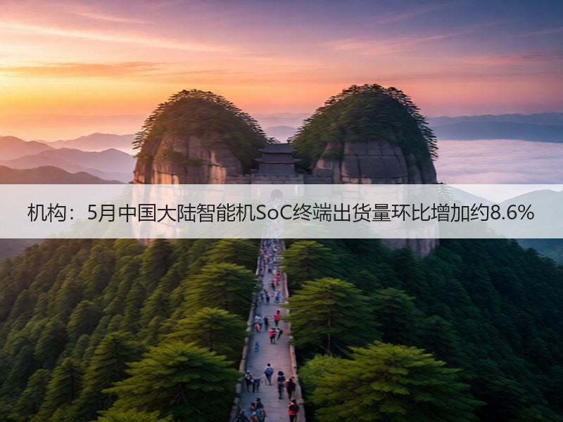 机构：5月中国大陆智能机SoC终端出货量环比增加约8.6%