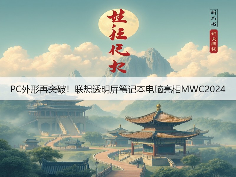 PC外形再突破！联想透明屏笔记本电脑亮相MWC2024