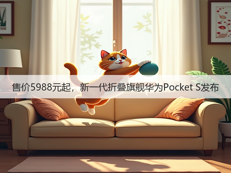 售价5988元起，新一代折叠旗舰华为Pocket S发布