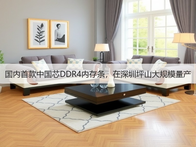 国内首款中国芯DDR4内存条，在深圳坪山大规模量产